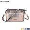 Trend style elegant shining snake grain belt front design ladies silver crossbody bag