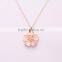<<< Women Wedding European Style Rose Gold Crystal Faux Opal Flower Necklace Earrings Wedding Jewelry Set Gift