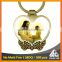 Best selling gold Euro religious souvenir printing Christian heart shaped keyring