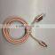 New style convenient gold plated usb cable with nylon braided