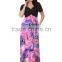 hot stamp mosaic Jumpsuit deep V collar plus size dress