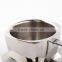 Stainless Steel 18/8 Square Double Wall Tea Coffee Mug Food Safety Coffee Cup With Dish