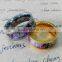 Wholesales Jewelry Beveled Edge High Polished Titanium Pair Ring Camo Wedding Ring