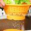 Kitchen dish drying vegentable and fruit filter bowl silicone folding basket