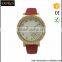 2016 fashion leather band japan movt quartz wrist lady watch