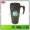 eco friendly plastic thermal mug 400 ml with handle