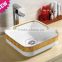 Special application color ceramic shape Pure White antique cabinet wash basin