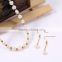Mexico Charming wedding jewelry new arrival elegant pearl gold beads jewelry set
