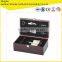 high quality mahogany double wine bottle wood box with tools
