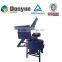 Pan concrete mixer with mechanical hopper
