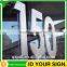 PDL Durable Built Up Cast Brushed Metal Letter Sign