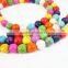 1 string 15inch 6-8mm vintage mix color dyeing turquoise kawaii round unique beads 3010015