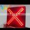 600MM red cross and green arrow flashing warning LED traffic light