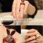 Young lady favourite diamante wine red smart rubbit rings