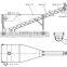 shaftless sludge conveyor machine for wastewater treatment