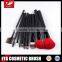 10pcs red real hair high quality makeup brushes set