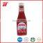 organic and natural color Tomato ketchup in plastic bottle