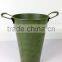 Metal flower pot with handle flower bucket