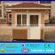 ISO standard prefab steel frame guard house with metal carved board