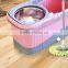 Spin Mop & Bucket System, Deluxe 360 Degree Spin Self-wringing Mop And Spin Dry Bucket With 2 Mop Heads - No Foot Pedal Needed