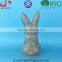 BSCI Audit Factory EASTER decorative bunny glazed grey/white Ceramic rabbit figurines, ceramic animal figurines