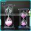 KM-CP18 Cheap metal acrylic crystal promotional sand timer hourglass gifts
