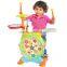 2016 Best sell cheap musical plastic electronic drum set toy for kids