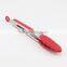 Red Silicone Food Tongs Kitchen Tools