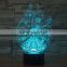 Remote control colorful 3D illusion LED night light 3D acrylic lamp for indoor decoration for festival gift