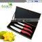 High-grade wooden box ceramic knife set Pure white ABS handle ceramic knife three-piece suit