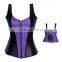 Victoria Front Zipper Fullbust Half Set Double Color Corsets