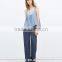 new style summer denim sleeveless crochet top pattern wholesale