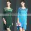 Women heathered high low hem bodycon casual dresses