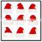 promotional red color adults christmas hat with white ball