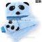 Wholesale baby cute winter panda hat with scarf set