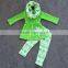 1-9T cute toddler St.Patrick girls baby kids clothes green top Aztec pant new design hot sell boutique 3 pieces scarf sets