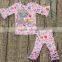 Yi wu New arrival embroidery clothing 2017 wholesale girl boutique outfit new arrival back to school sets photo design
