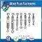 Made In Taiwan Galvanized eye and Eye or Hook and Eye Turnbuckles Barrel Strainers or Tensioners DIN 1480