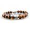 8mm Brown Tiger Eye stone Beads Buddha head Energy Bracelets