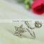Rhinestone Starfish Star Openings Adjustable Midi Finger Knuckle Rings Jewelry