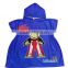 Customized Size 100% Cotton Terry Poncho Hooded Kids Poncho Towel
