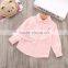 2017 new design baby girls long sleeve cotton shirts with lace