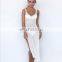 Europe And America Sling Kick Pleat Sexy Bikini Maxi Dress