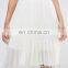2017 hot selling high quality lady long white skirt