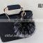 Customized color and size lovely real raccoon fur pom pom ball key chain