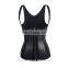 Women zipper slimming corset latex adjustable zipper vest