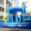 Kids Blue slide and castle inflatable bouncer combo 5x4x3m