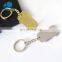 China cheap made high end metal keychain custom plain metal keyrings