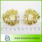 Fashion diamond pair buckle for Gold Silk Wedding Invitation With Gold Satin Ribbon And Rhinestone Brooch Buckle