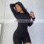 Wholesale soft fabric turtle neck long sleeve solid color  womens mujer blusa  bodycon bodysuit